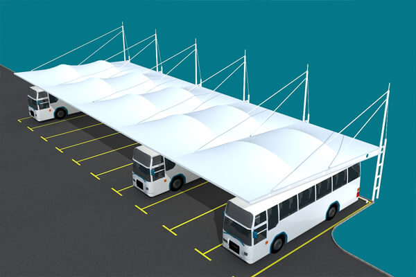 膜结构公交车棚